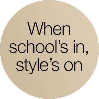 When school's in, style's on