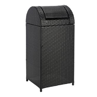 Wicker Patio Trash Can
