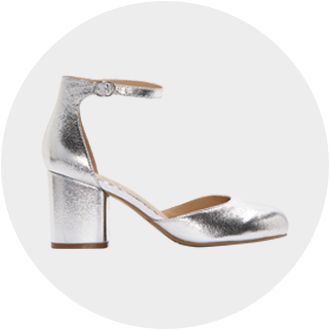 silver hoco heels