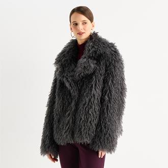 Worthington Faux Fur Midweight Coat