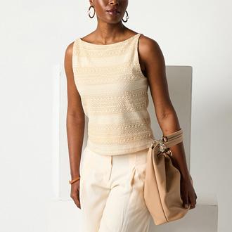 Worthington Straight Neck Blouse
