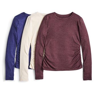 Xersion Womens Ruched Active Shirt